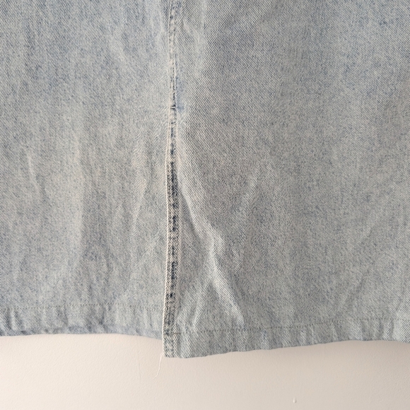 2/15$ Midi Denim Skirt With Front Slit ~ Size XL - Picture 4 of 7